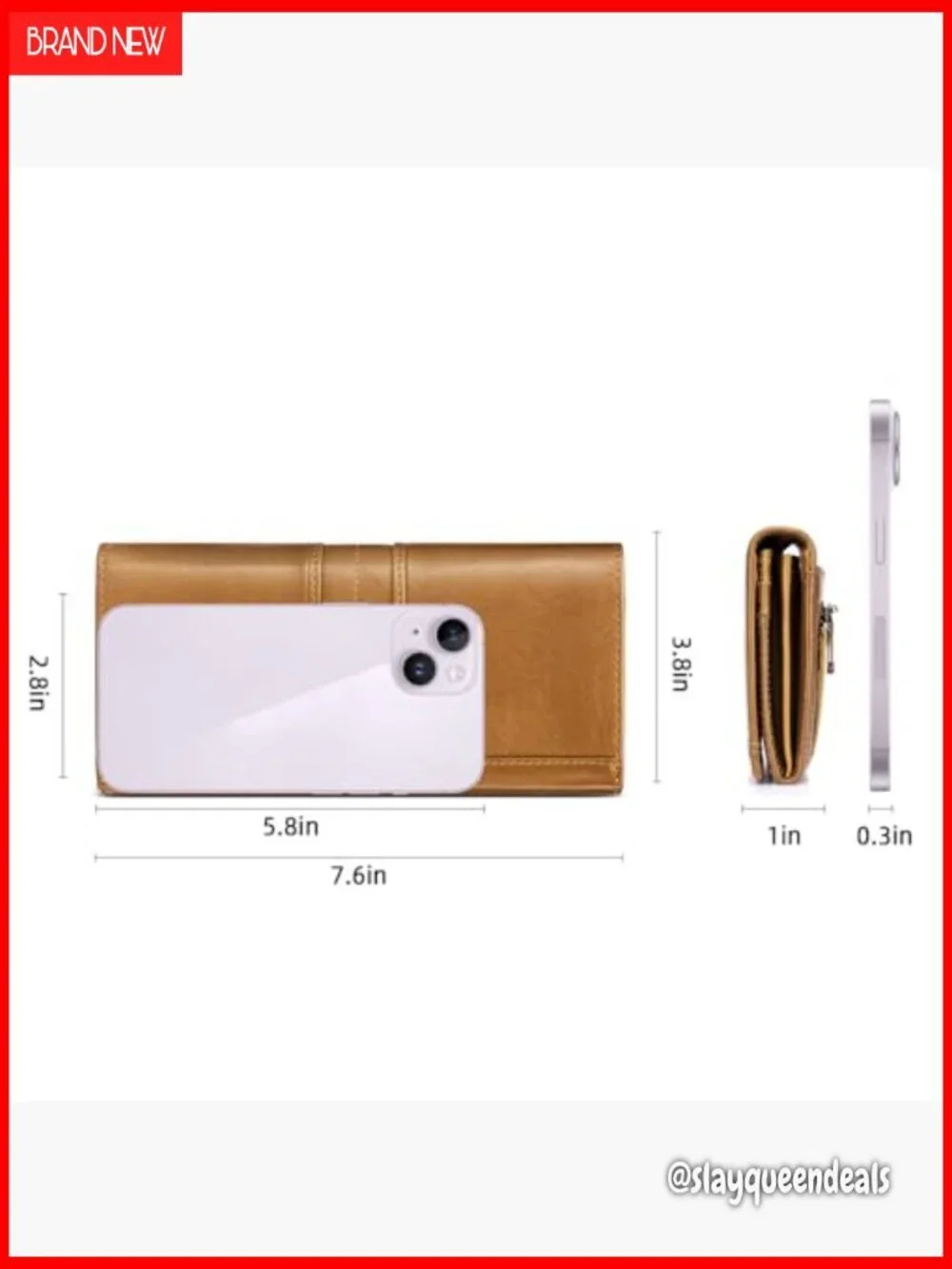 RFID Blocking Genuine Leather Bifold Wallet with Coin Pocket ID Window